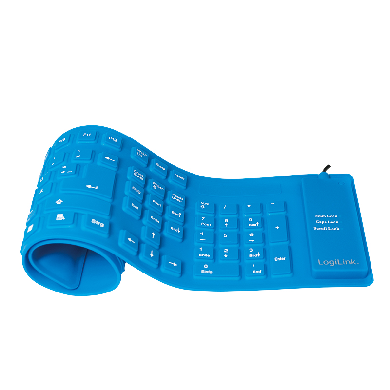 LogiLink ID0035A keyboard Medical USB QWERTZ German Blue