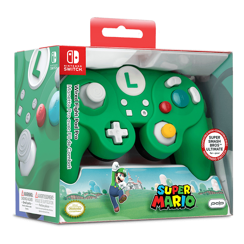 PDP Wired Fight Pad Pro - Luigi