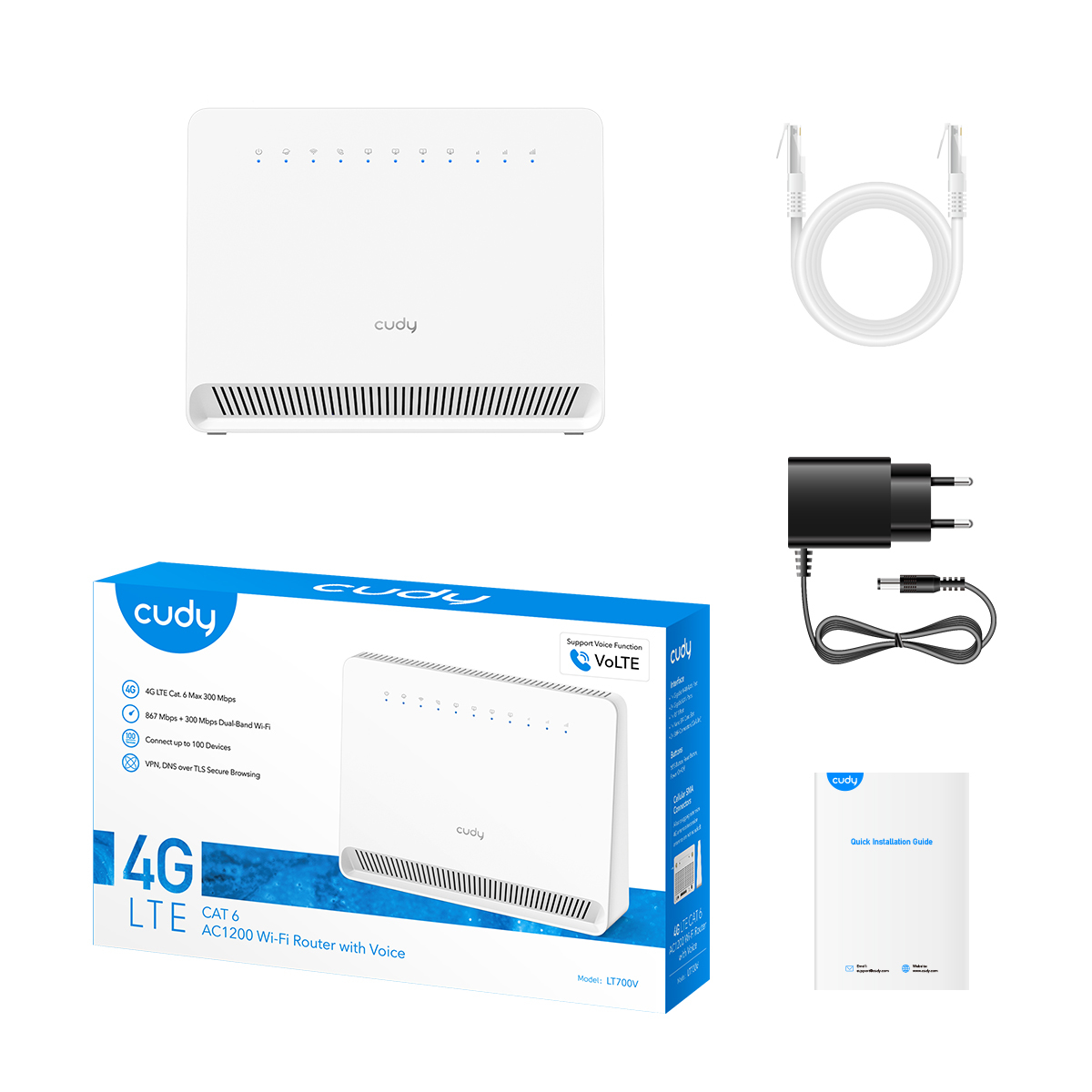Cudy LT700V wireless router Gigabit Ethernet Dual-band (2.4 GHz – image 4