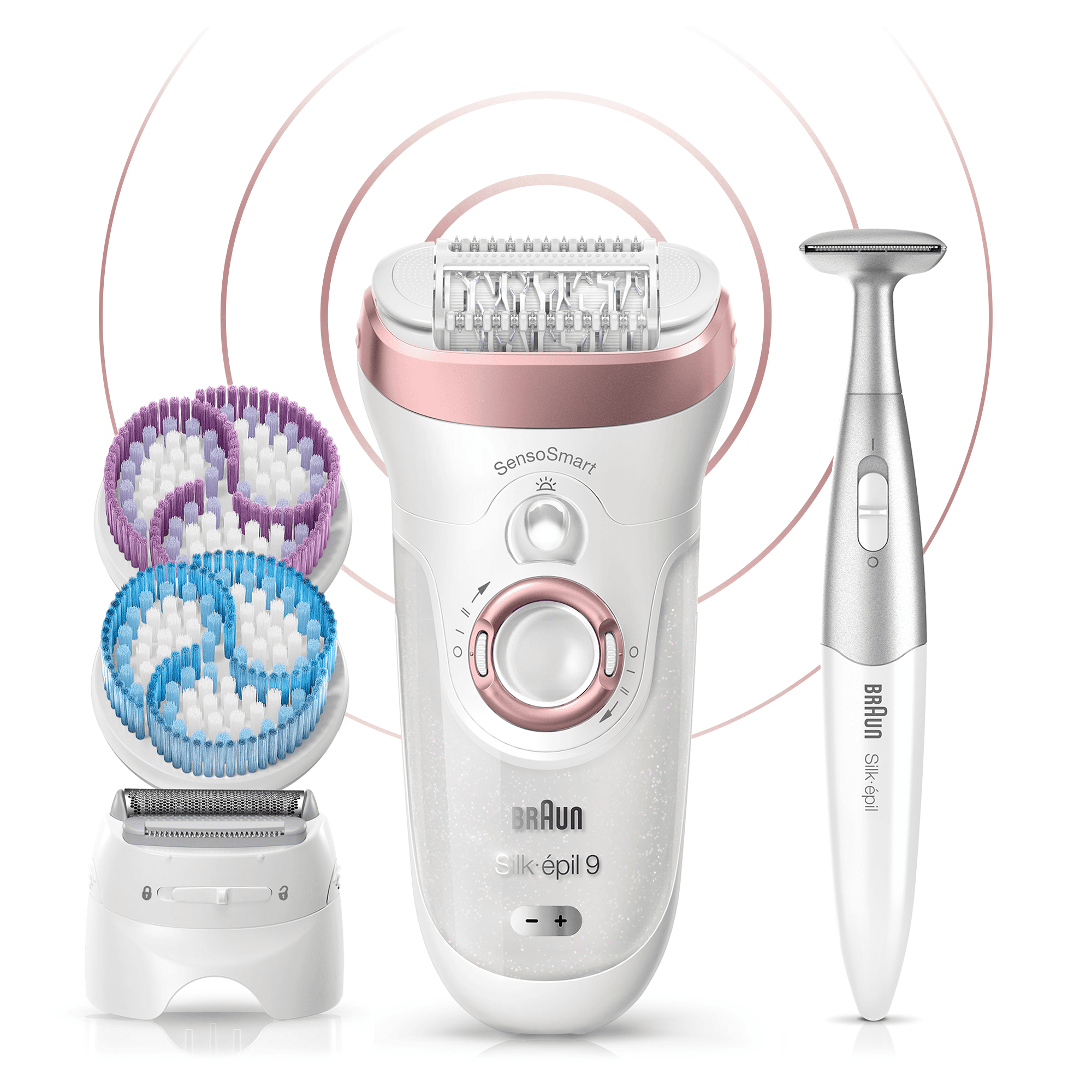 Braun Silk-épil 9 81646951 epilator 40 tweezers Rose gold, White – image 3