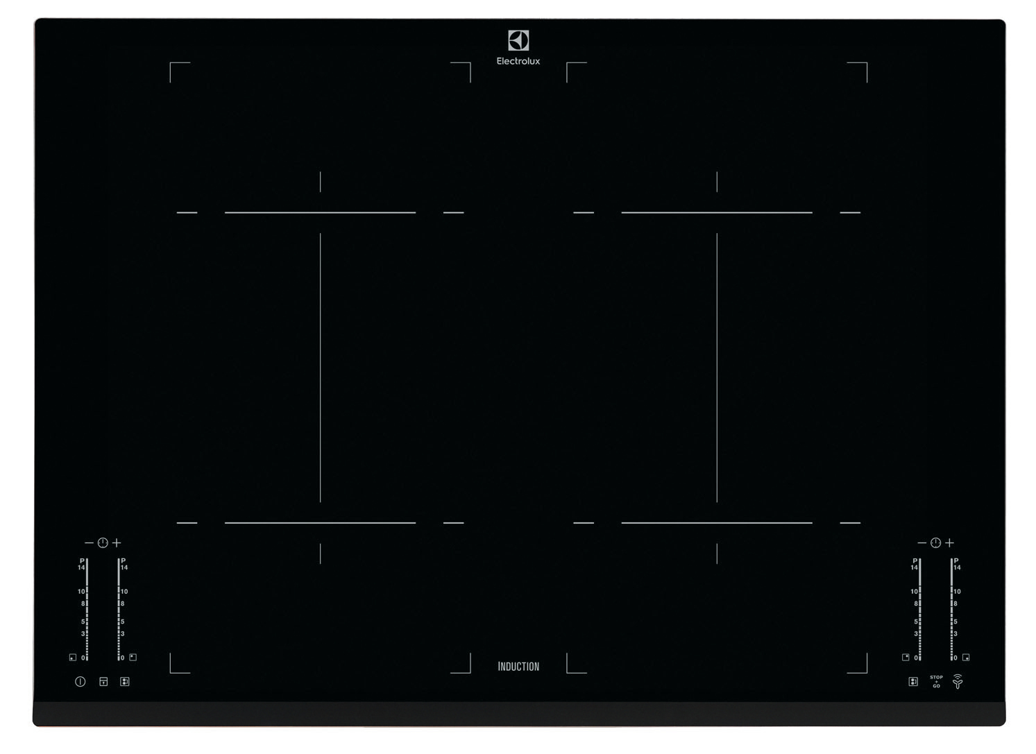 Electrolux EHL7640FOK Black Built-in Zone induction hob 4 zone(s) – image 1