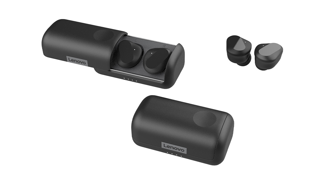 Lenovo ZA800000WW headphones/headset True Wireless Stereo (TWS) In-ear Calls/Music USB Type-C Bluetooth Black – image 3