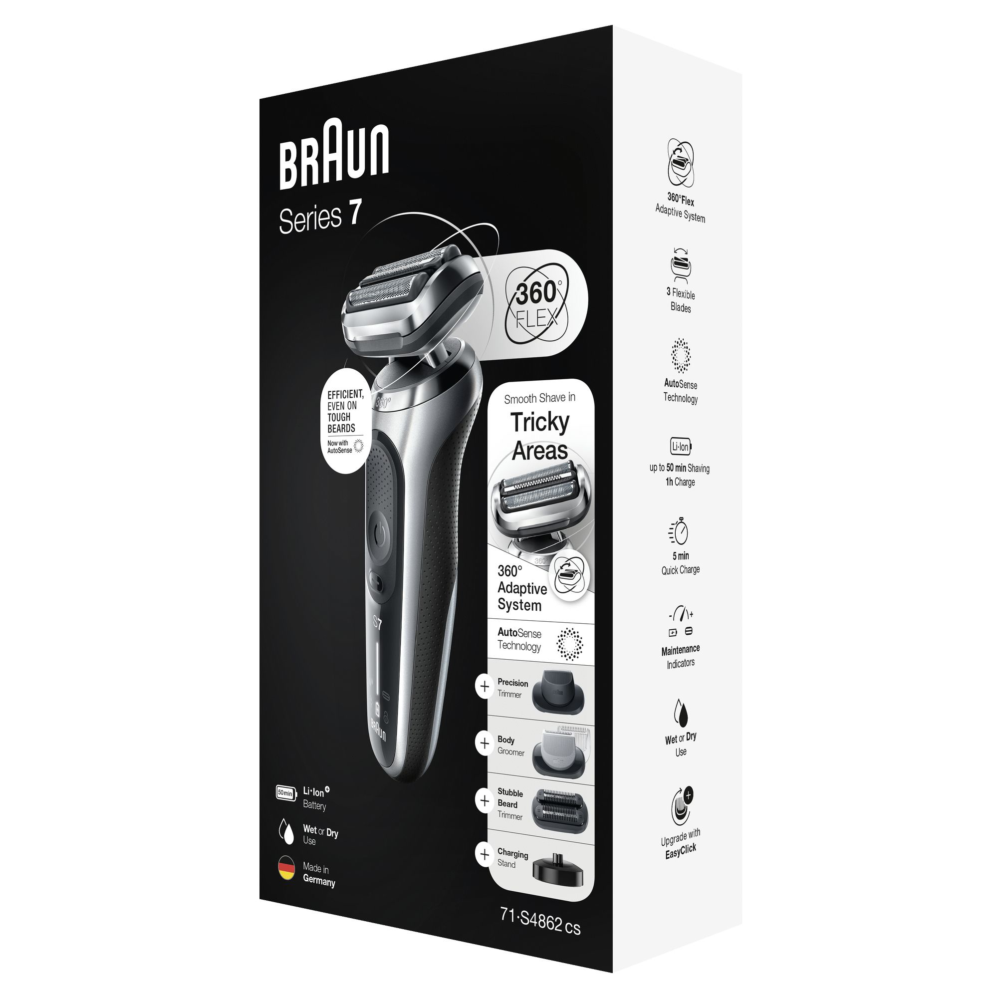 Braun Series 7 71-S4862cs Foil shaver Trimmer Silver – image 4