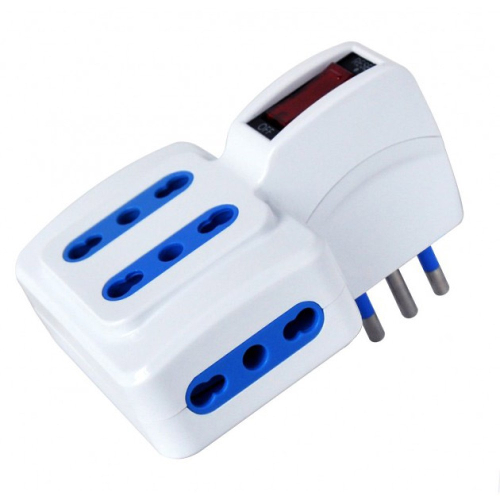 Techly IUPS-PCP-4ISP10، شريط طاقة، 4x مقابس النوع L (IT)، 16 أمبير، 250 فولت، أبيض