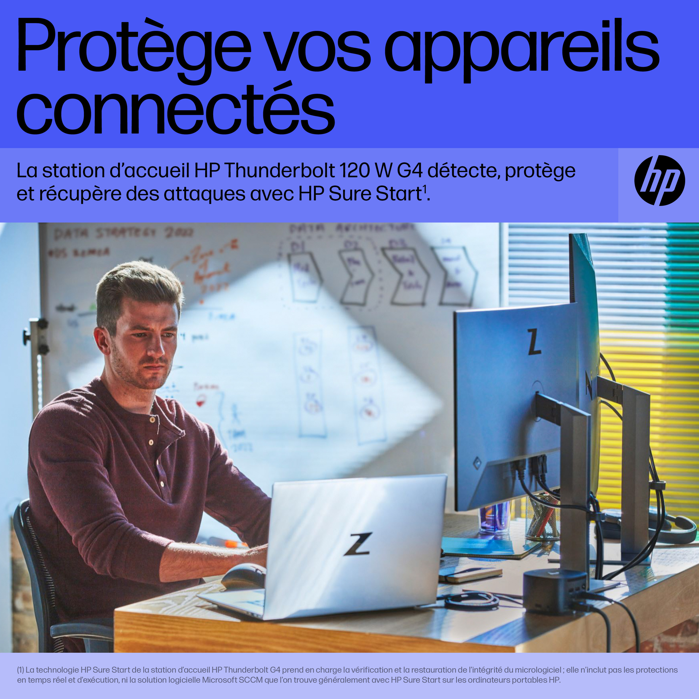 HP Thunderbolt Dock 120W G4. Connectivity technology: Wired, Host interface: Thunderbolt 4. Product colour: Black, Cable l