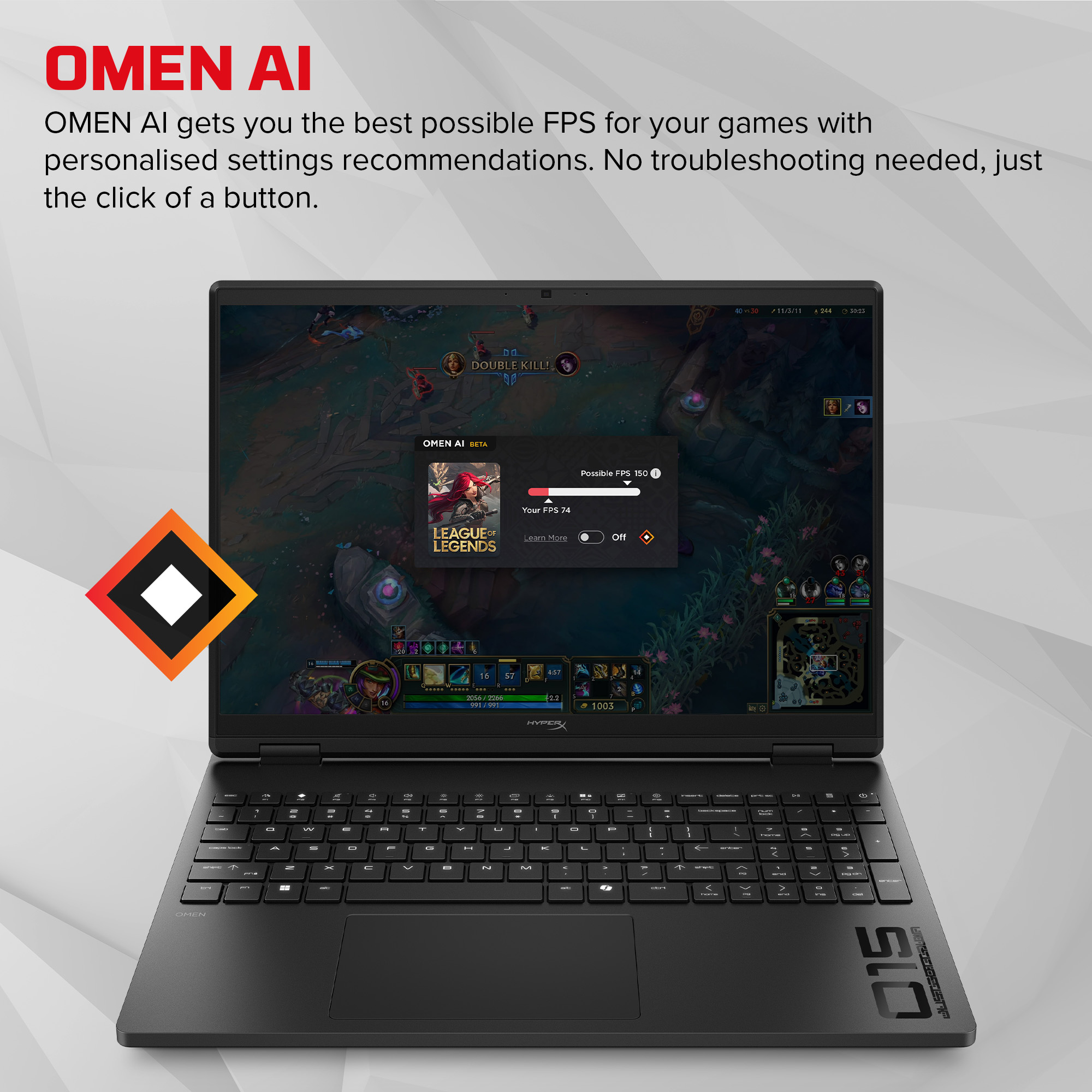 HP HyperX OMEN 15 inch Gaming Laptop PC 15-gb0002na – image 7