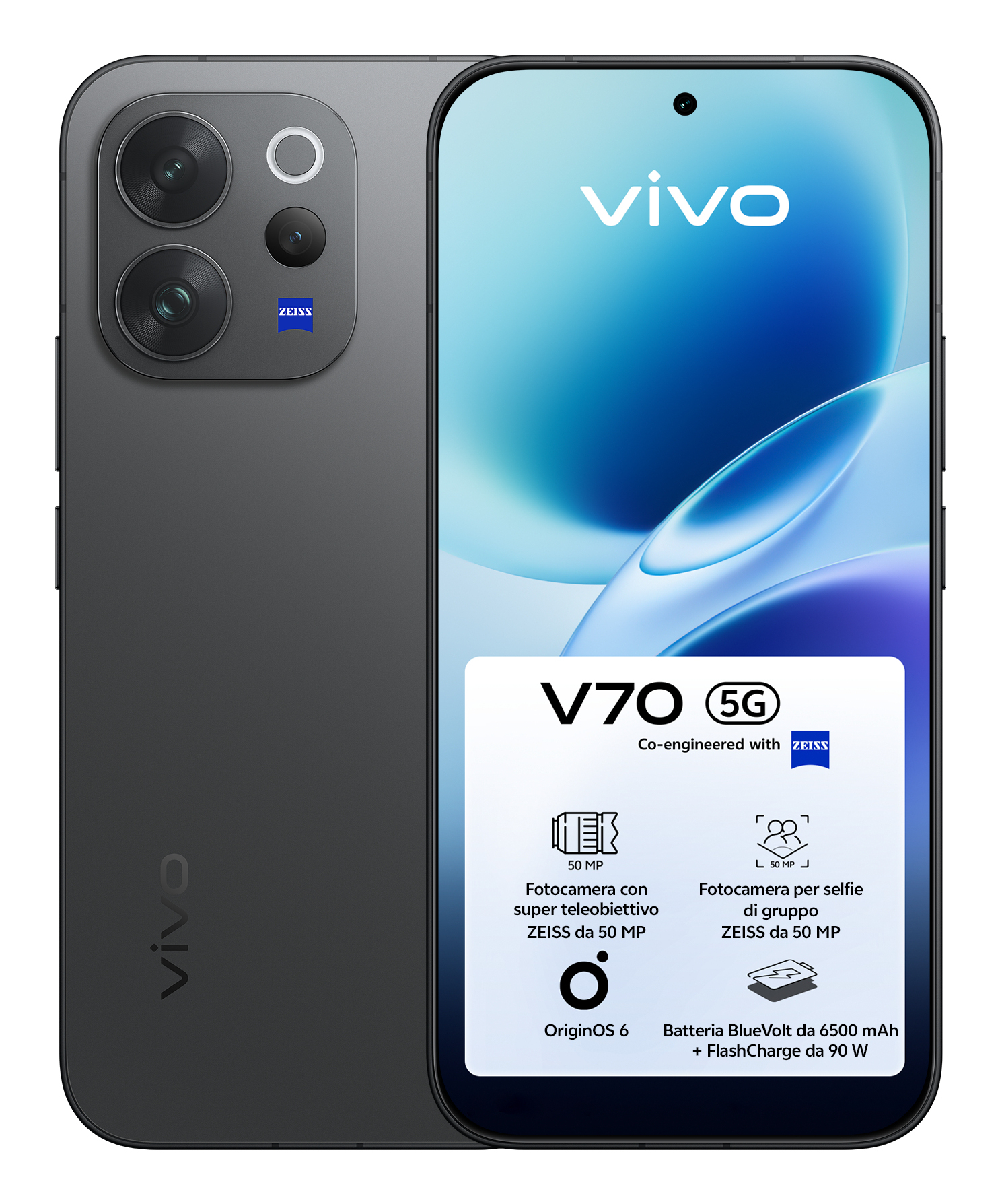 vivo V70 16.7 cm (6.59") Dual SIM Android 16.0 5G USB Type-C 8 GB 256 GB 6500 mAh Black – image 2