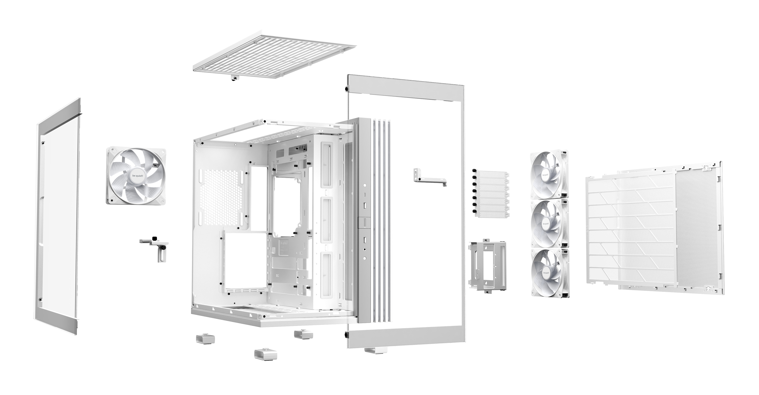 Gabinete Gamer be quiet! LIGHT BASE 600 LX White - Media Torre - ATX/M-ATX/Mini-ATX - 4 Ventiladores - Panel Lateral - Blanco - BGW68 Gabinete Gamer be quiet! LIGHT BASE 600 LX White - Media Torre - ATX/M-ATX/Mini-ATX - 4 Ventiladores - Panel Lateral - Blanco - BGW68