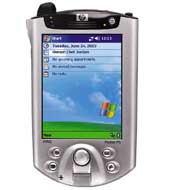 HP iPAQ Pocket PC H5550 Intel PXA250 400-MHz 64 Mb TFT LCD 240 x 320 met Pocket PC 2003