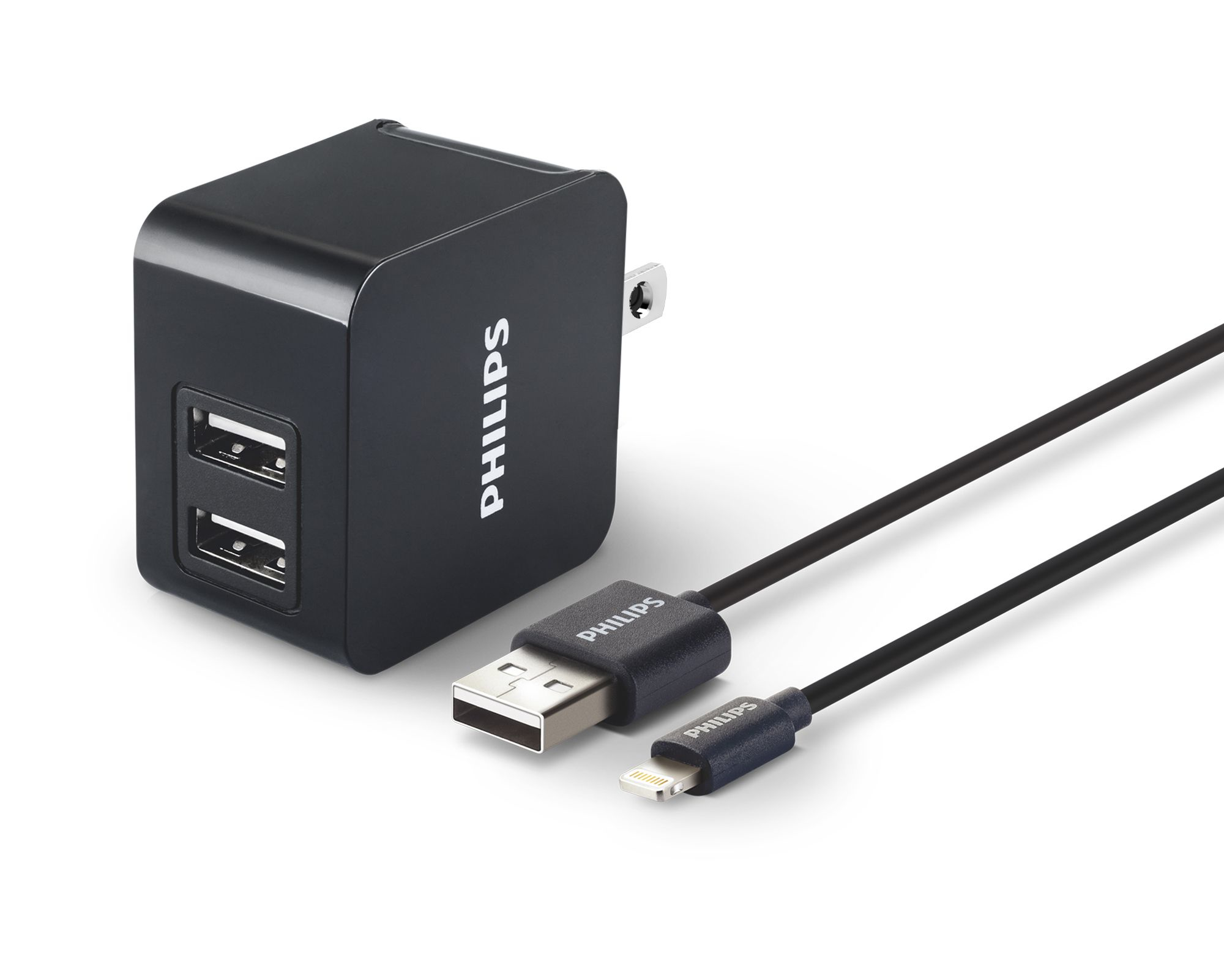 Philips DLP2307V/37 mobile device charger Smartphone Black AC, USB Indoor