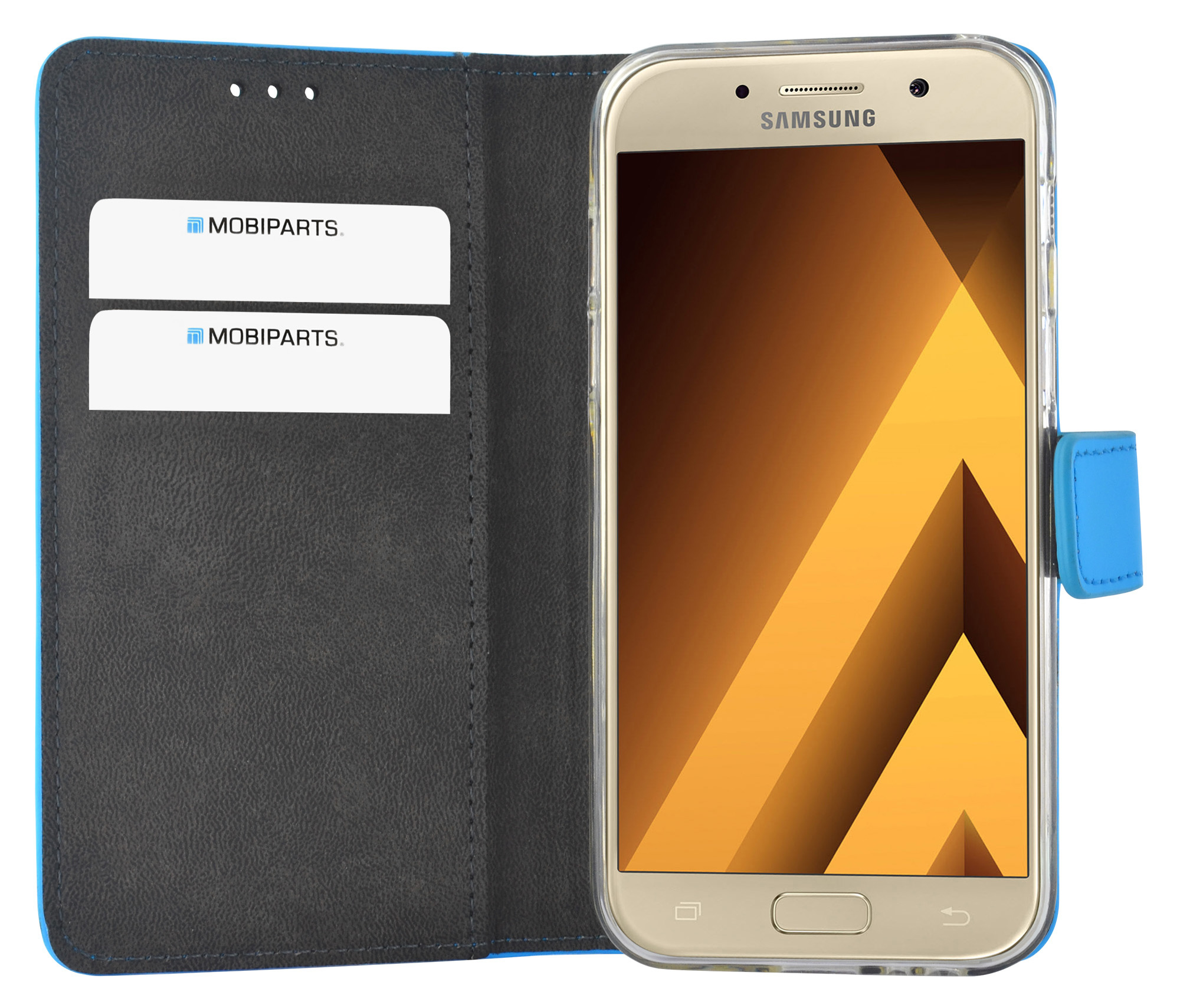 Mobiparts Premium Wallet TPU Case Samsung Galaxy A3 (2017) Light Blue – image 4