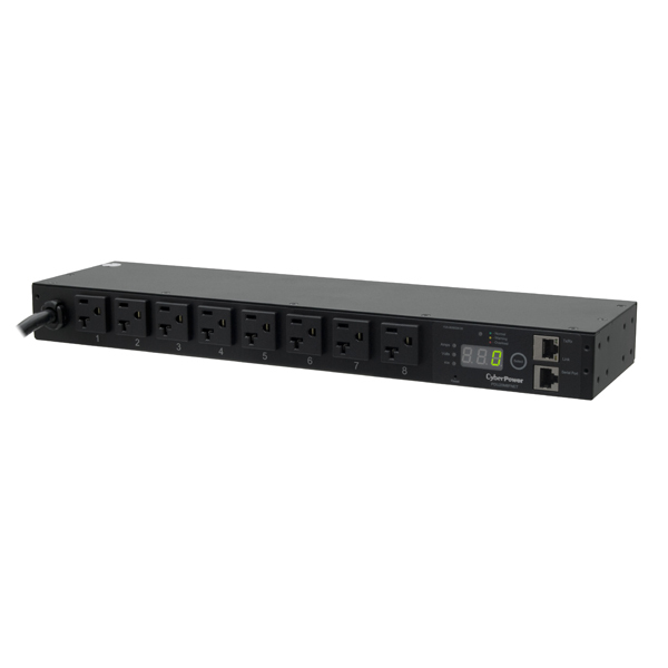 CyberPower PDU20M8FNET power distribution unit (PDU) 8 AC outlet(s) 1U Black – image 1