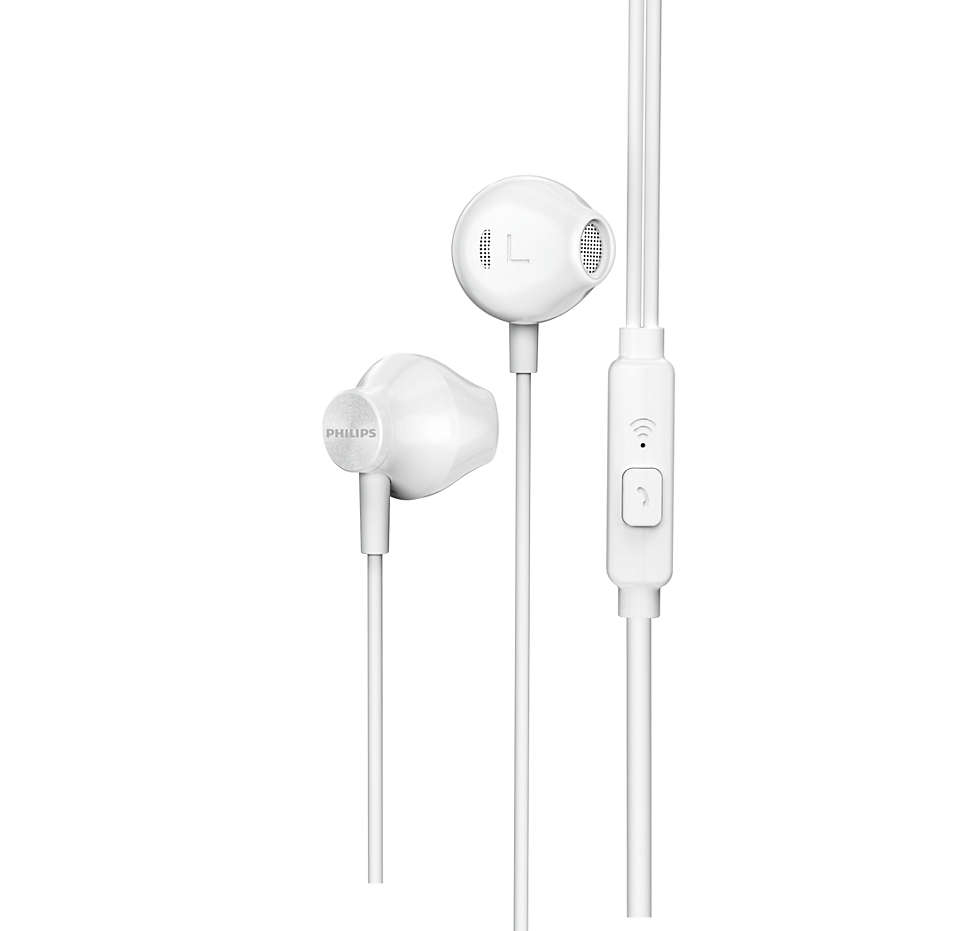 Philips TAUE101WT Headset Wired In-ear Calls/Music White – image 2