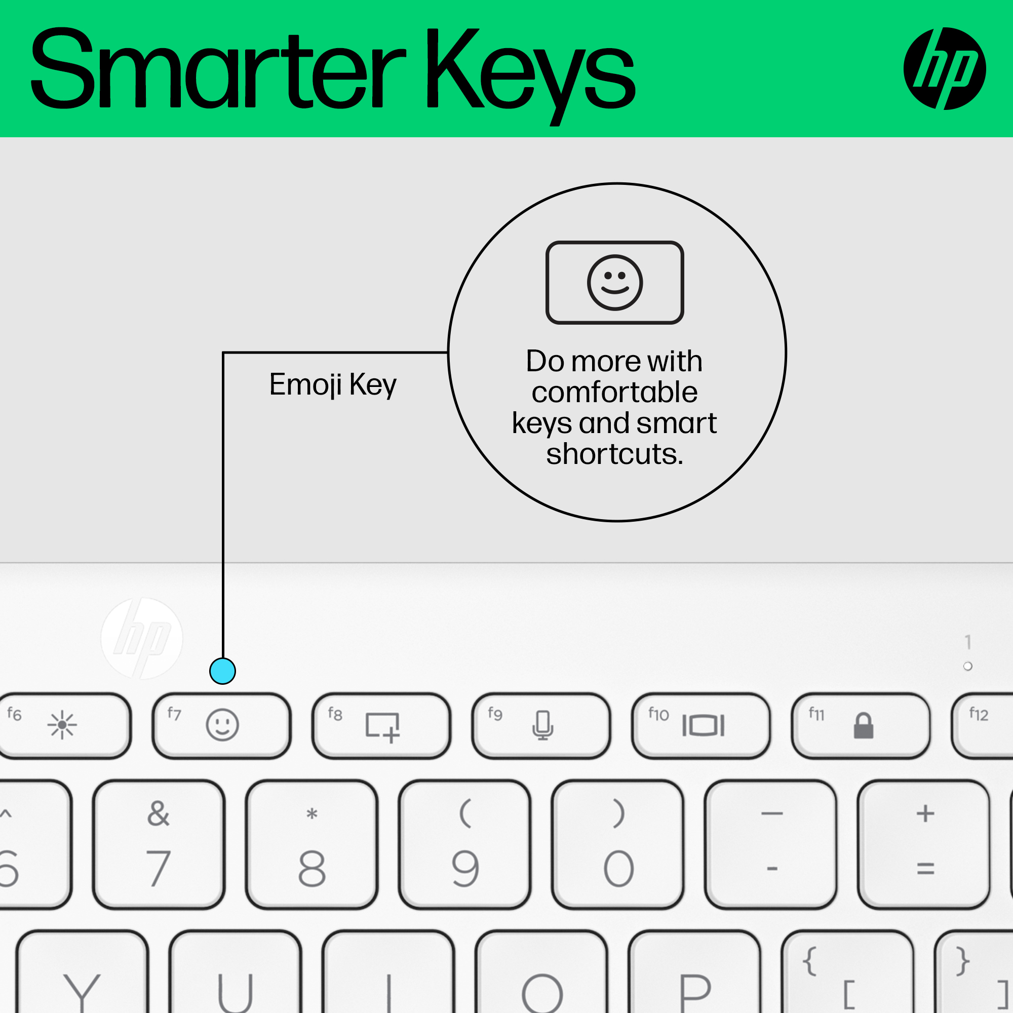 HP 350 WHT Compact Multi-Device Keyboard – image 9