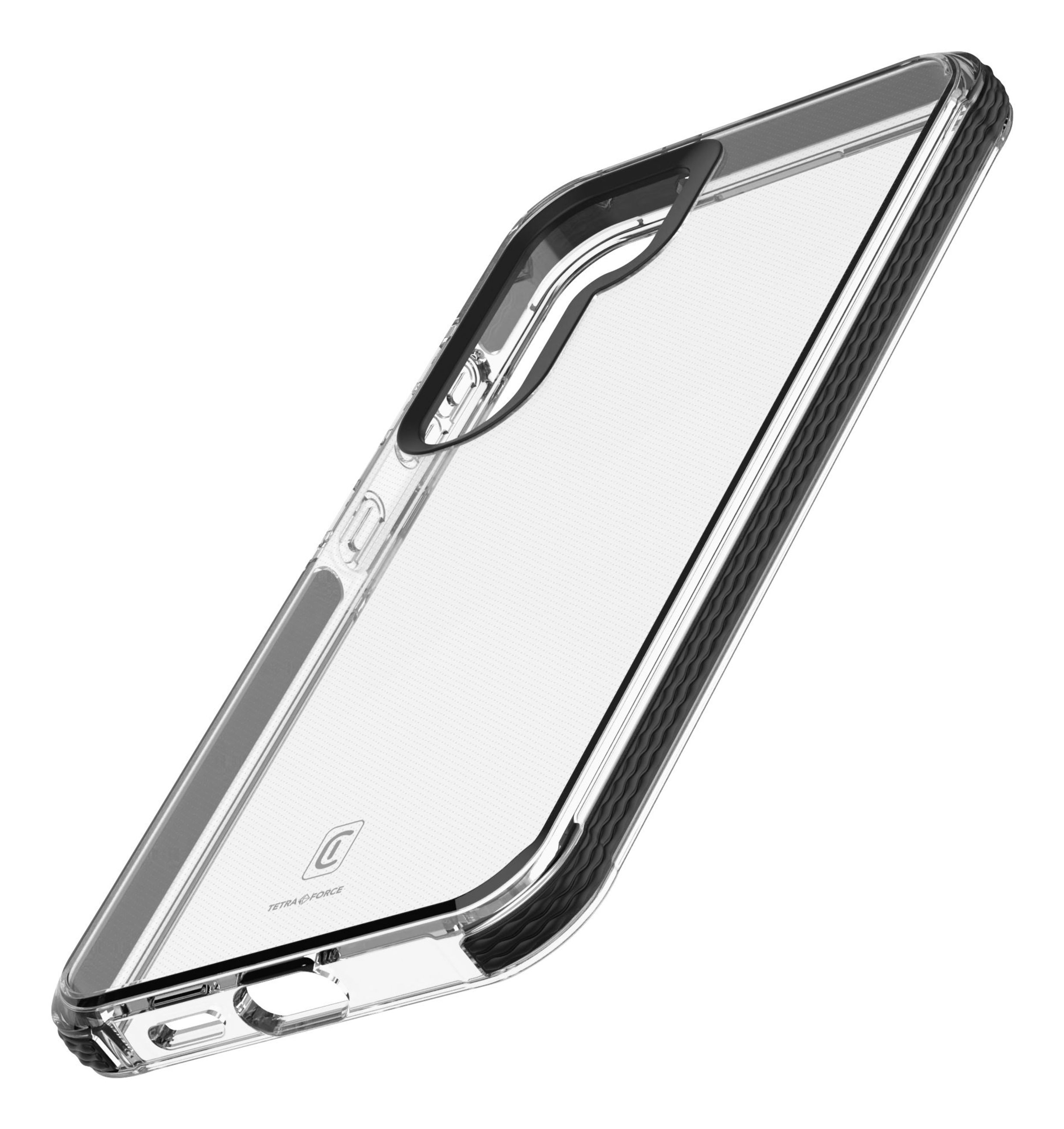 Cellularline Tetra Force Strong Guard - Galaxy S25 Custodia flessibile ultra-protettiva anti-shock con tecnologia antibatterica