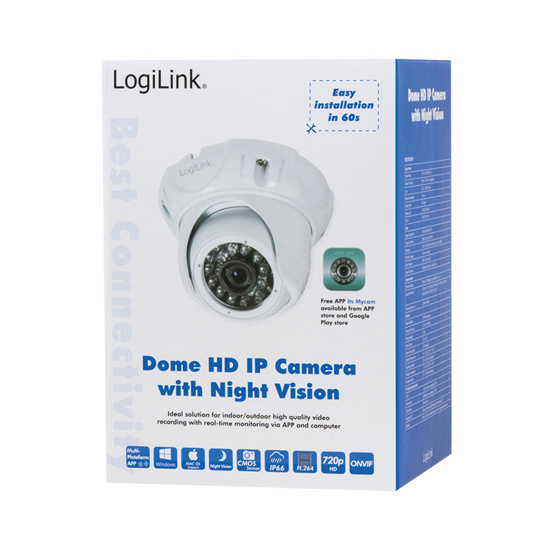 LogiLink WC0045 security camera Dome IP security camera Indoor & outdoor – image 9