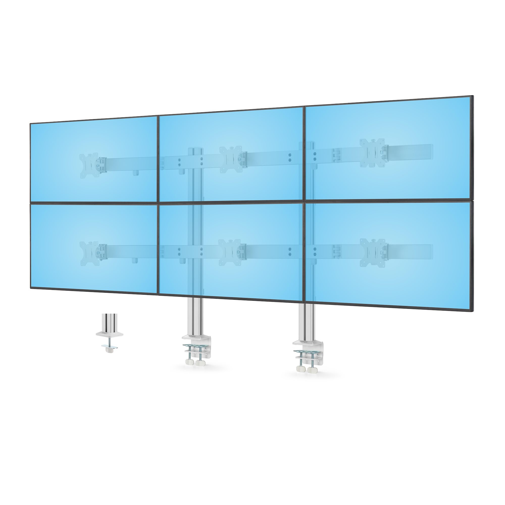StarTech.com 6-MONITOR-ARM-A Supporti a parete per TV 81,3 cm (32") Scrivania Bianco