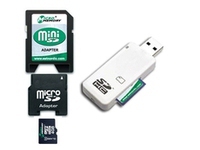 CoreParts MMMICROSDHC4/4GB-2ADAPT-READER memory card MicroSDHC Class 4