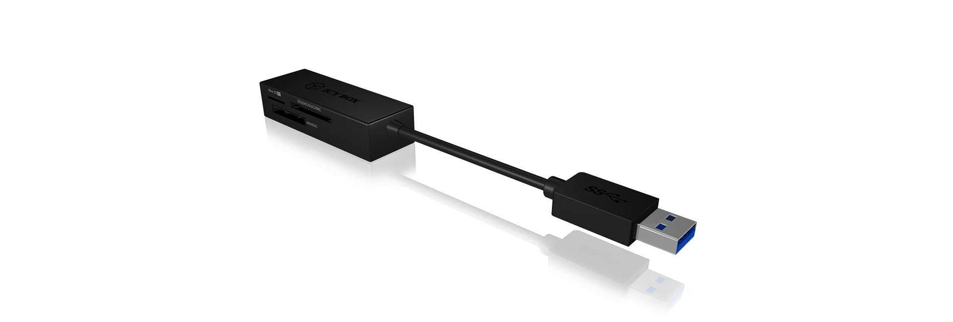 ICY BOX IB-CR300 card reader USB 3.2 Gen 1 (3.1 Gen 1) Type-A Black – image 3