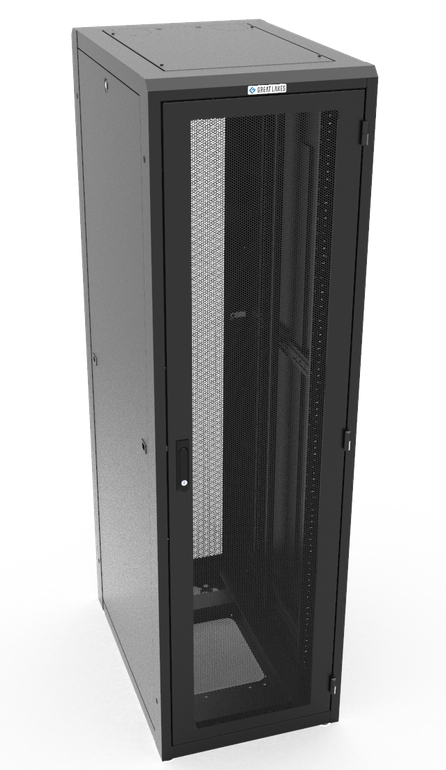 Vertiv GL720E-2436-B-SQM6MS rack cabinet 37U Freestanding rack Black – image 1