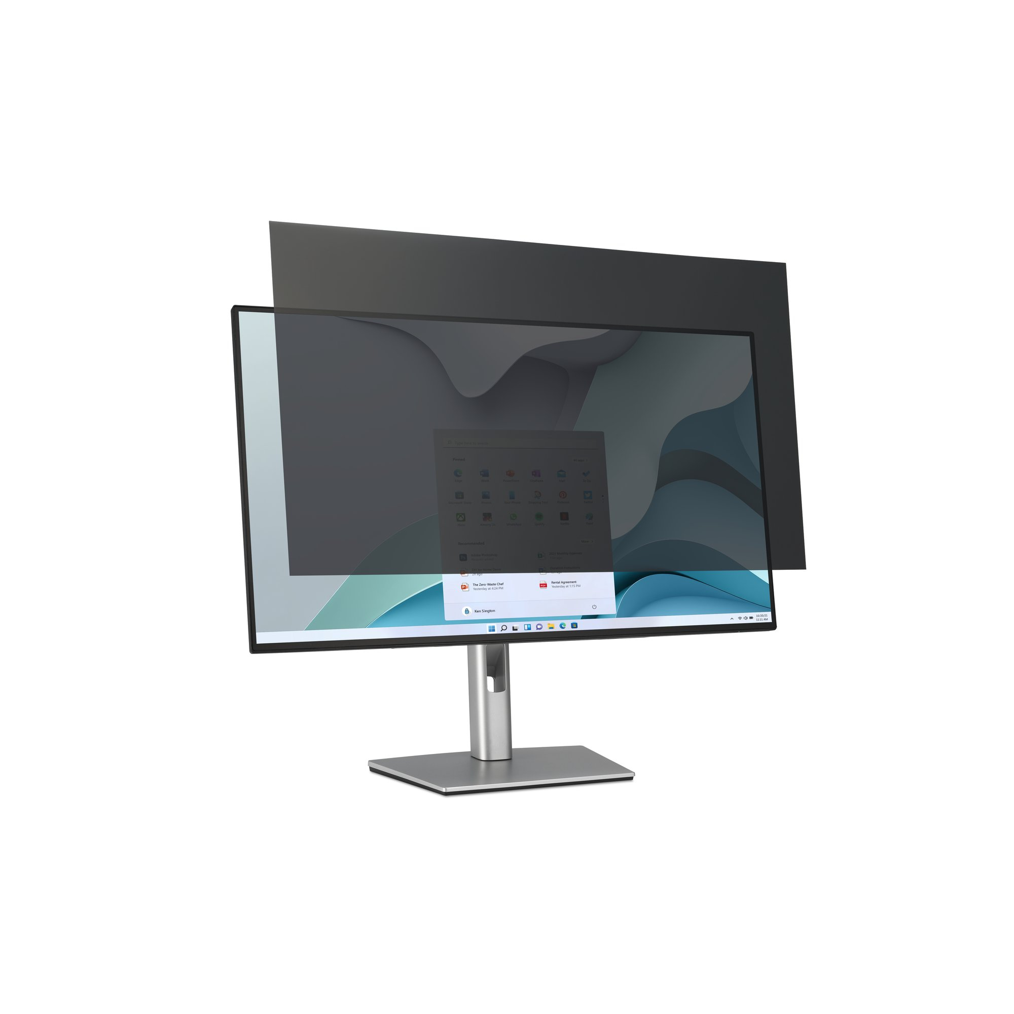 Kensington EQ - Display privacy filter - 2-way - removable - adhesive, hinge tabs - 21.5"