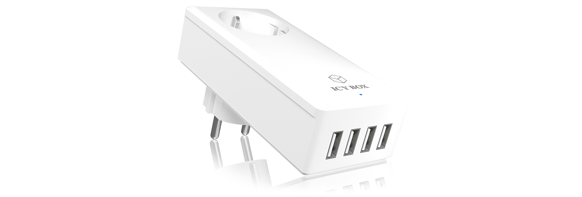 ICY BOX IB-CH404 Universal White AC Indoor – image 3