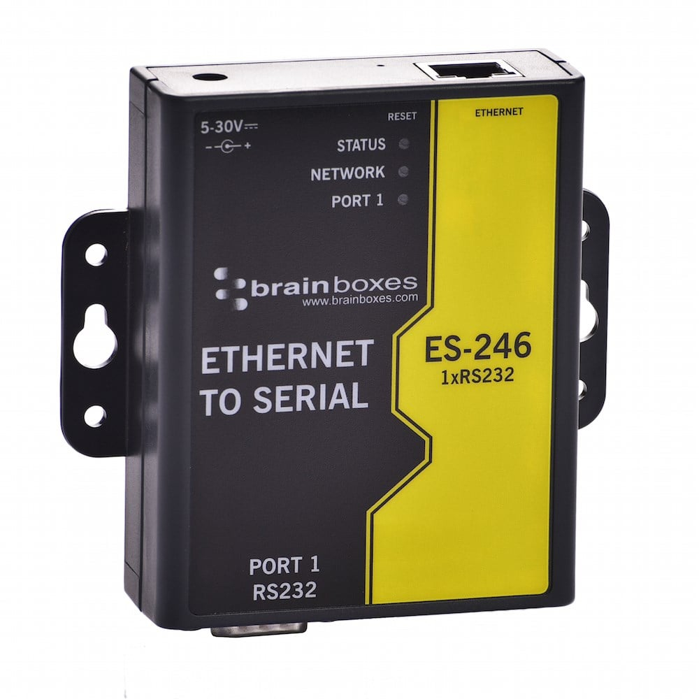 Brainboxes ES-246 1 Port RS232 Ethernet to Serial Adapter – image 1