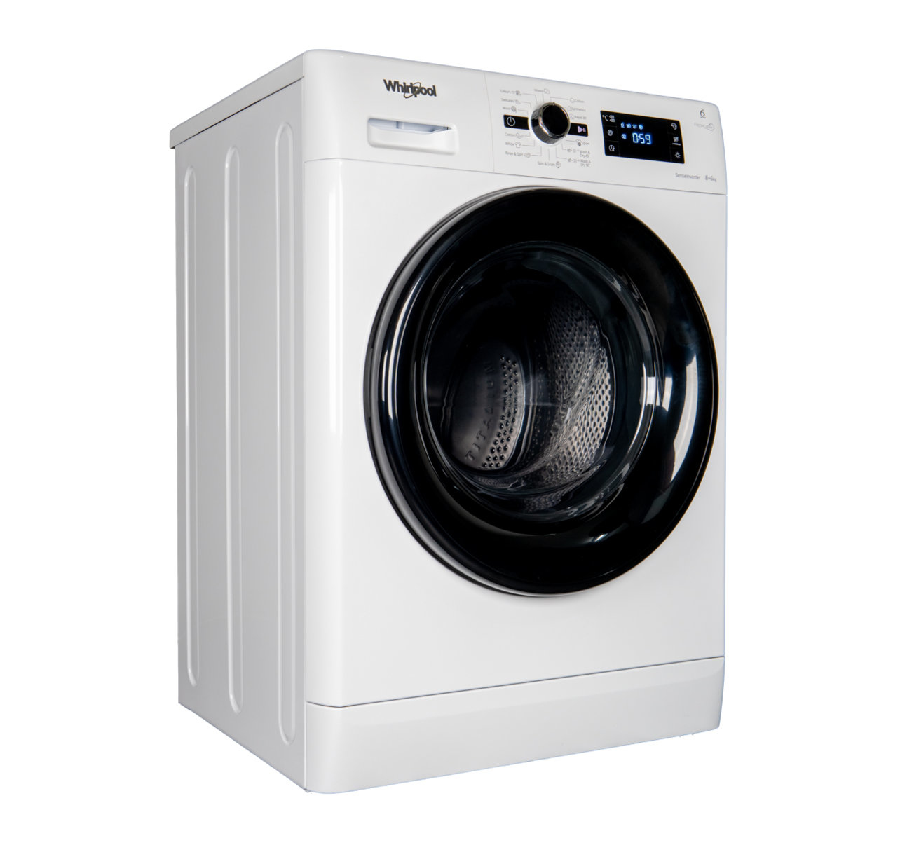 Whirlpool FWDG86148BEU washer dryer Freestanding Front-load Black, White – image 3