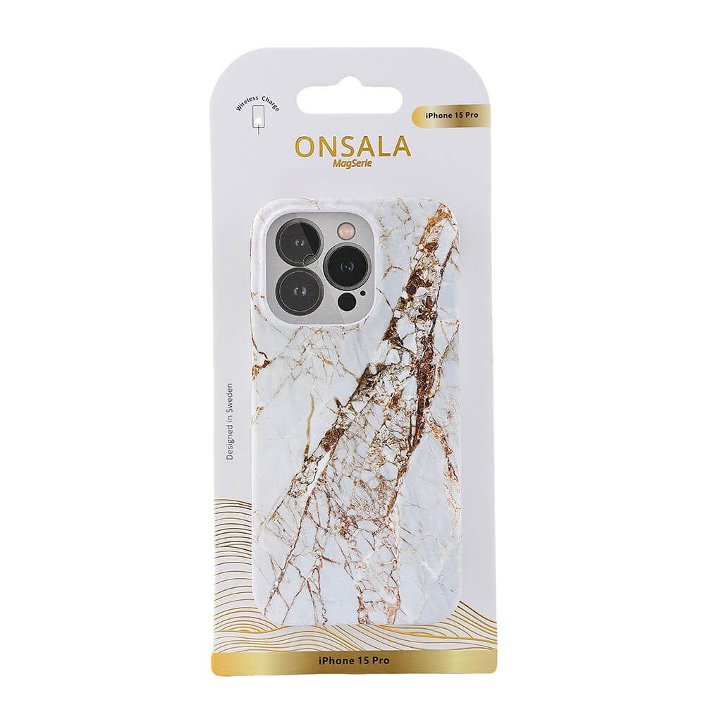 Onsala Phone Case MagSeries White Rhino Marble - iPhone 15 Pro – image 2