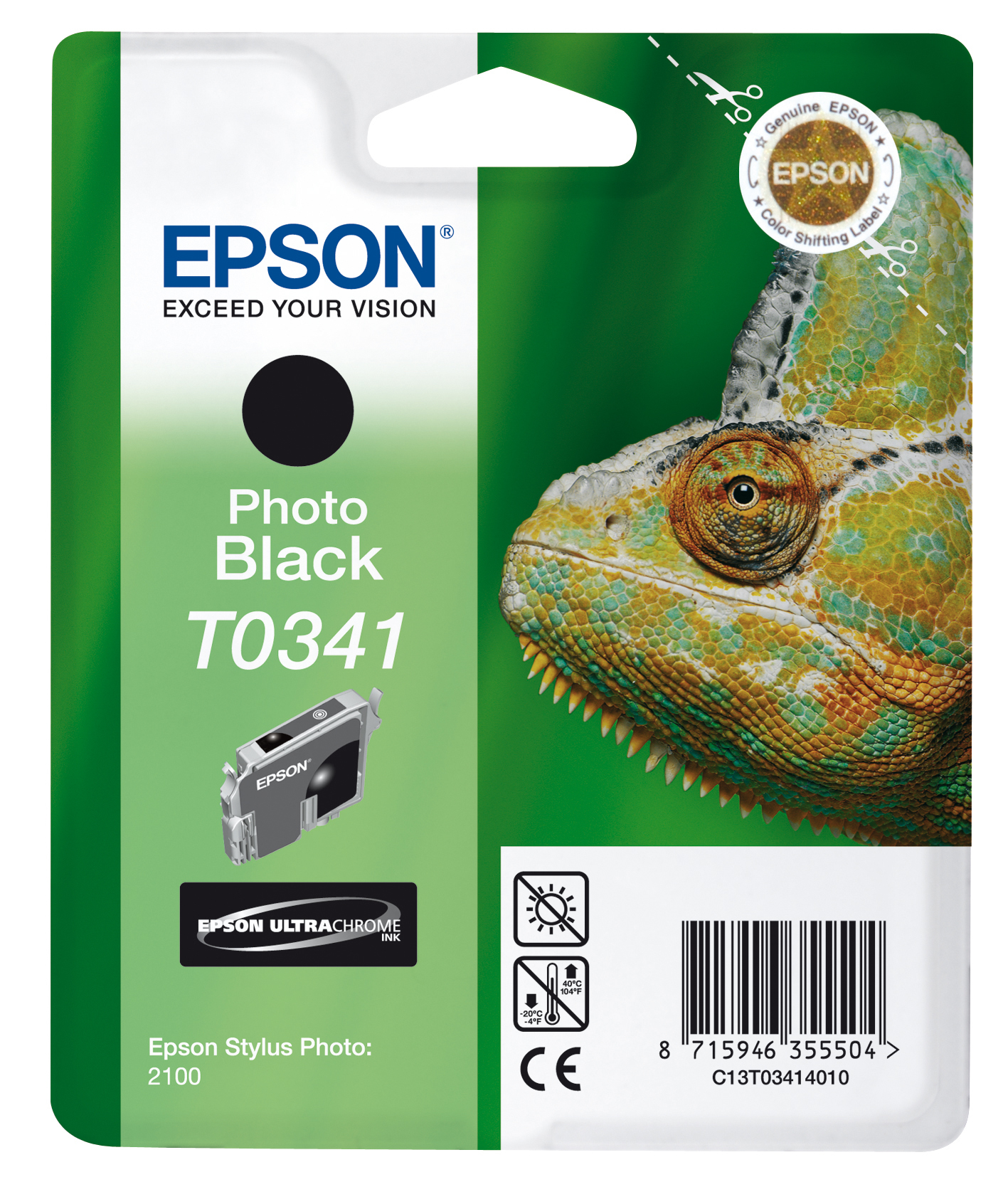 Epson Chameleon Singlepack Black T0341 Ultra Chrome