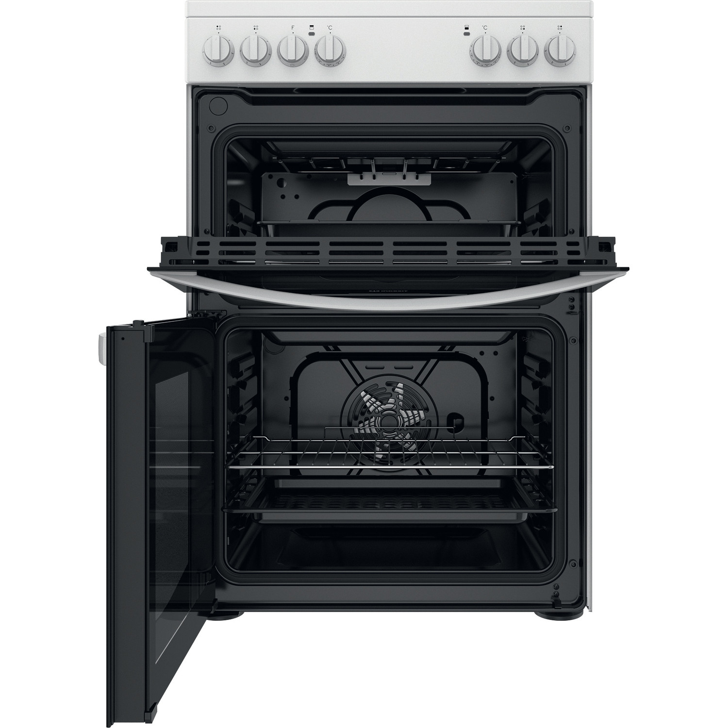 Indesit ID67V9KMW/UK cooker Freestanding cooker Electric Ceramic hob White – image 3