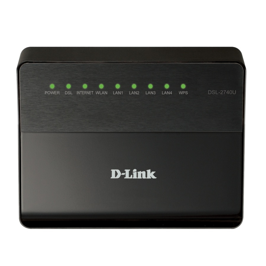 D-Link DSL-2740U/B1A/T1A wireless router Fast Ethernet Black