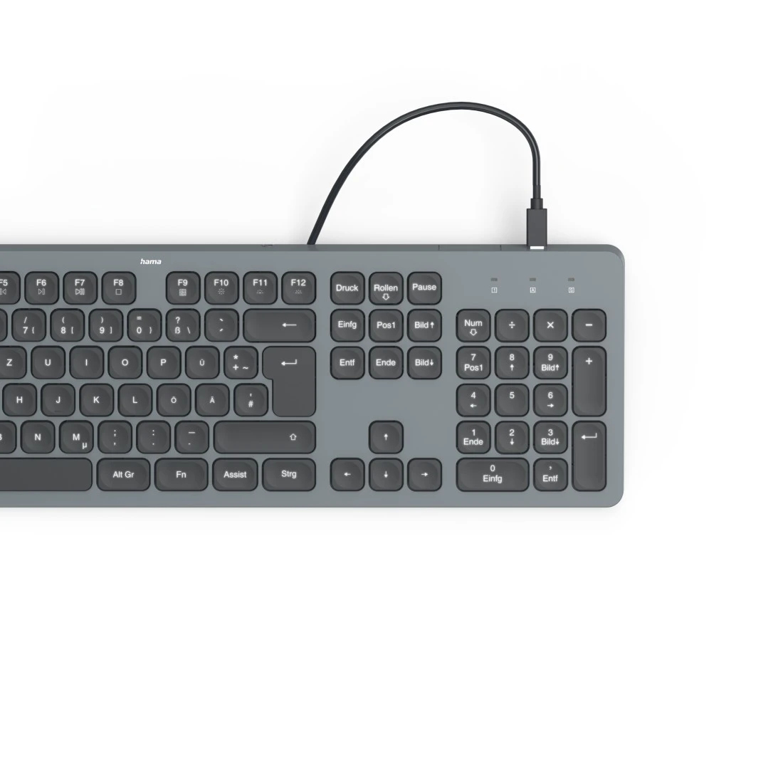 Hama CK-400 keyboard Home/Office USB QWERTZ German Black, Dark Grey – image 6