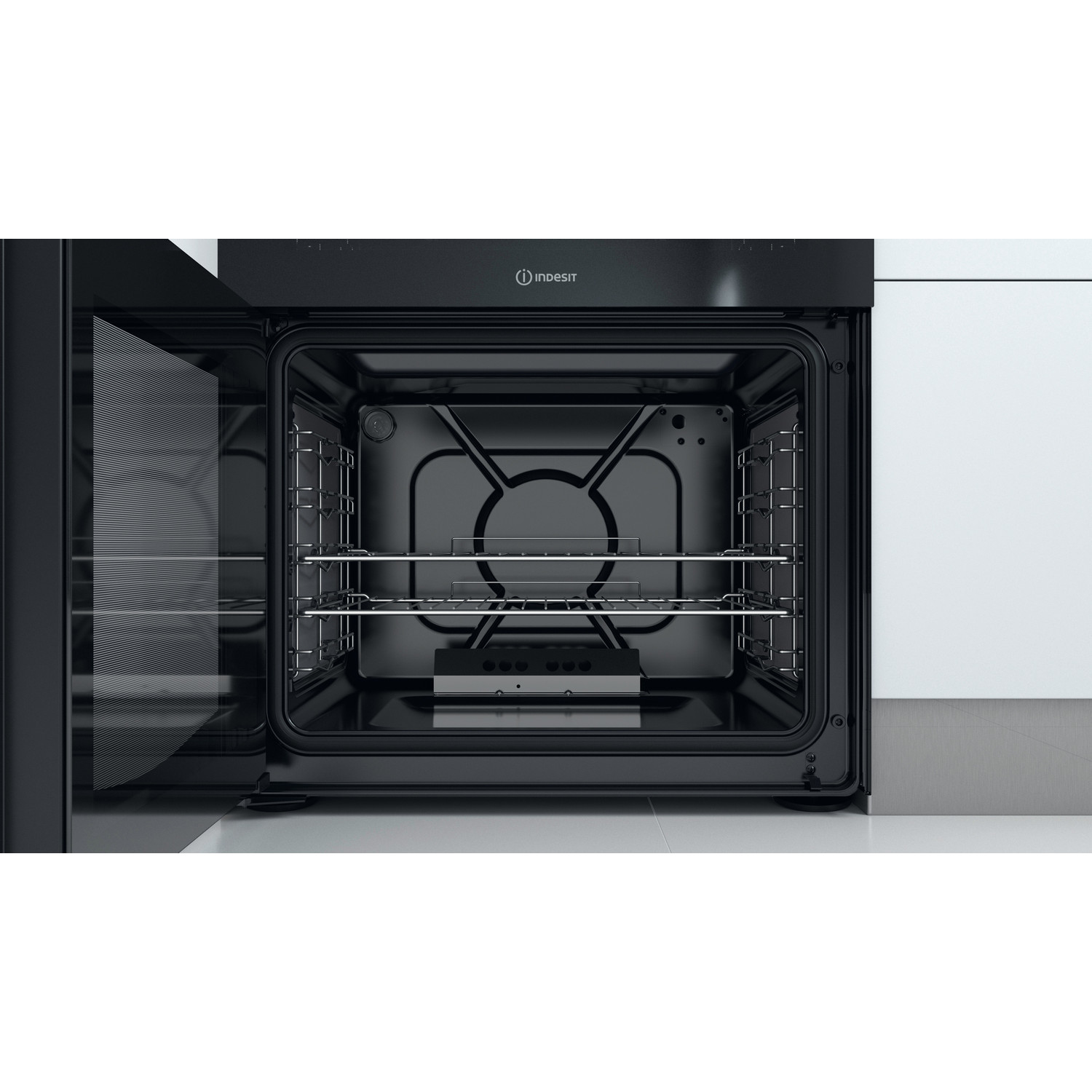 Indesit ID67G0MCB/UK cooker Freestanding cooker Gas Black – image 8