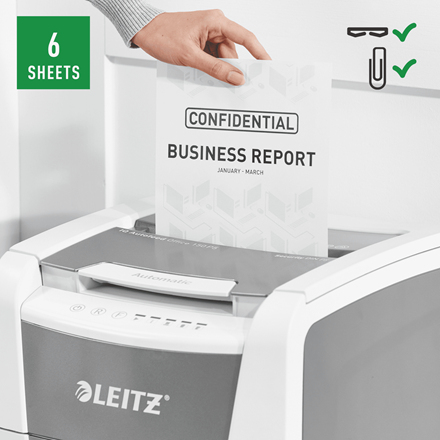 Leitz IQ Autofeed Office 150 Automatischer Aktenvernichter Mikroschnitt P5 – Foto 9 von 11