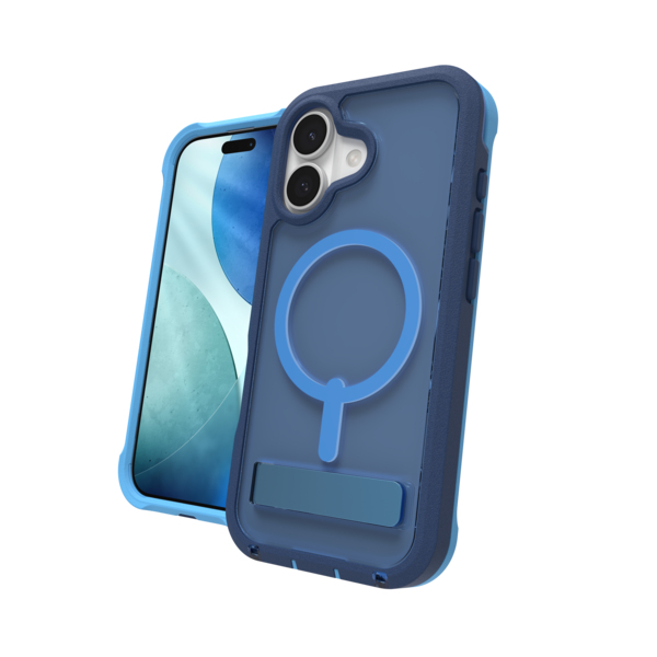 ZAGG Rainier Snap Kickstand Case For Apple iPhone 17 Cobalt Horizon