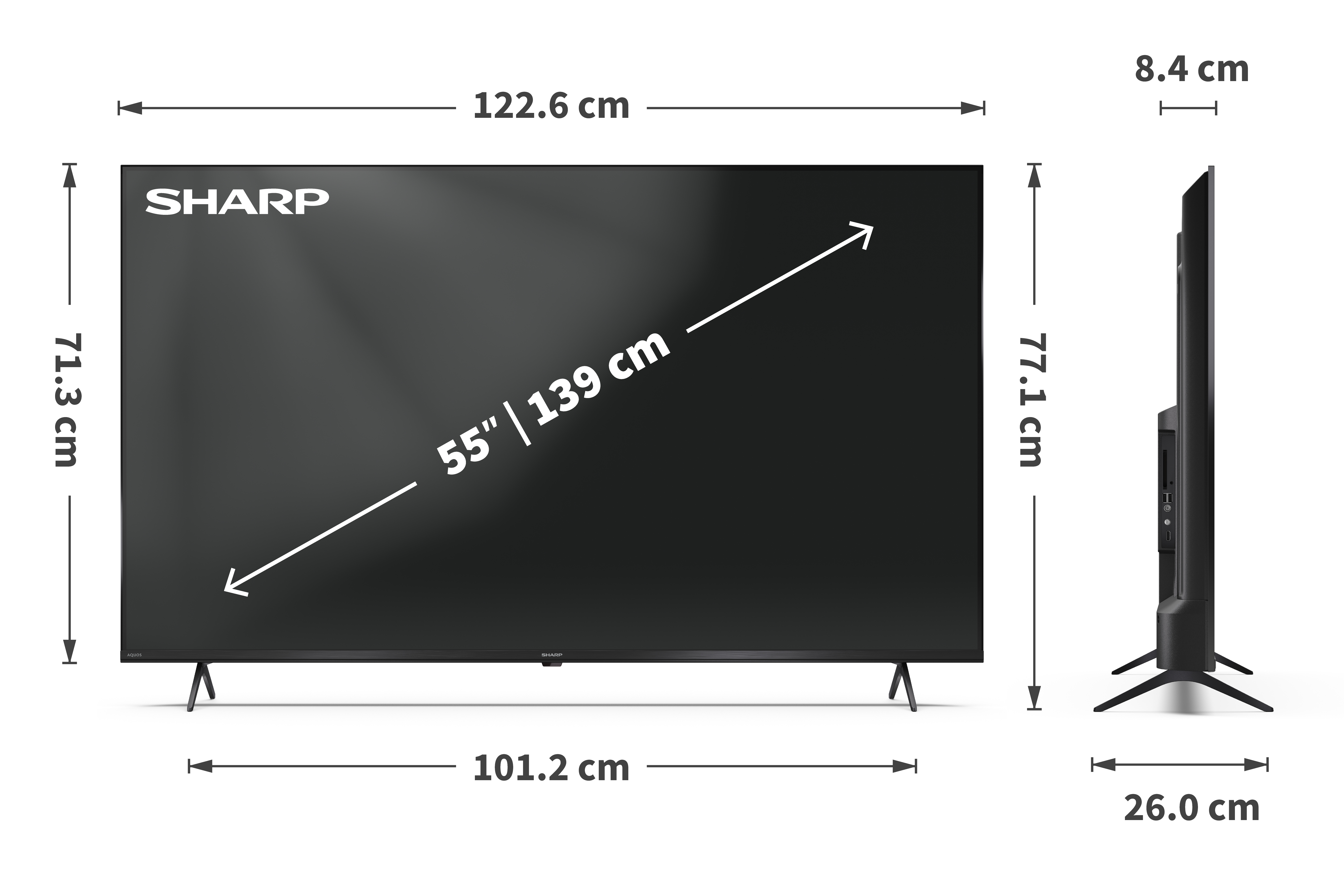 Smart TV Sharp 55HP5265E 55 pouces 4K Ultra HD Wifi Noir — photo 8