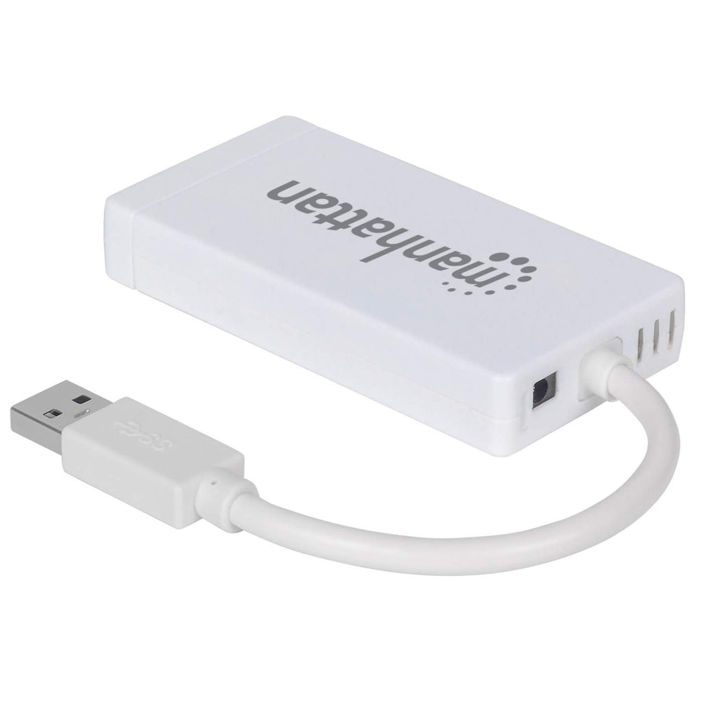 Manhattan USB-A 3-Port Hub with Gigabit Ethernet Adapter, 3x USB-A Ports, 5 Gbps (USB 3.2 Gen1 aka USB 3.0), 1x Ethernet 10/100/1000Mbps network, Equivalent to – image 4