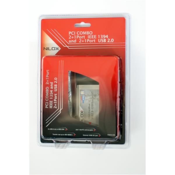 Nilox SCHEDA PCMCIA 2P USB 2P FIREWIRE