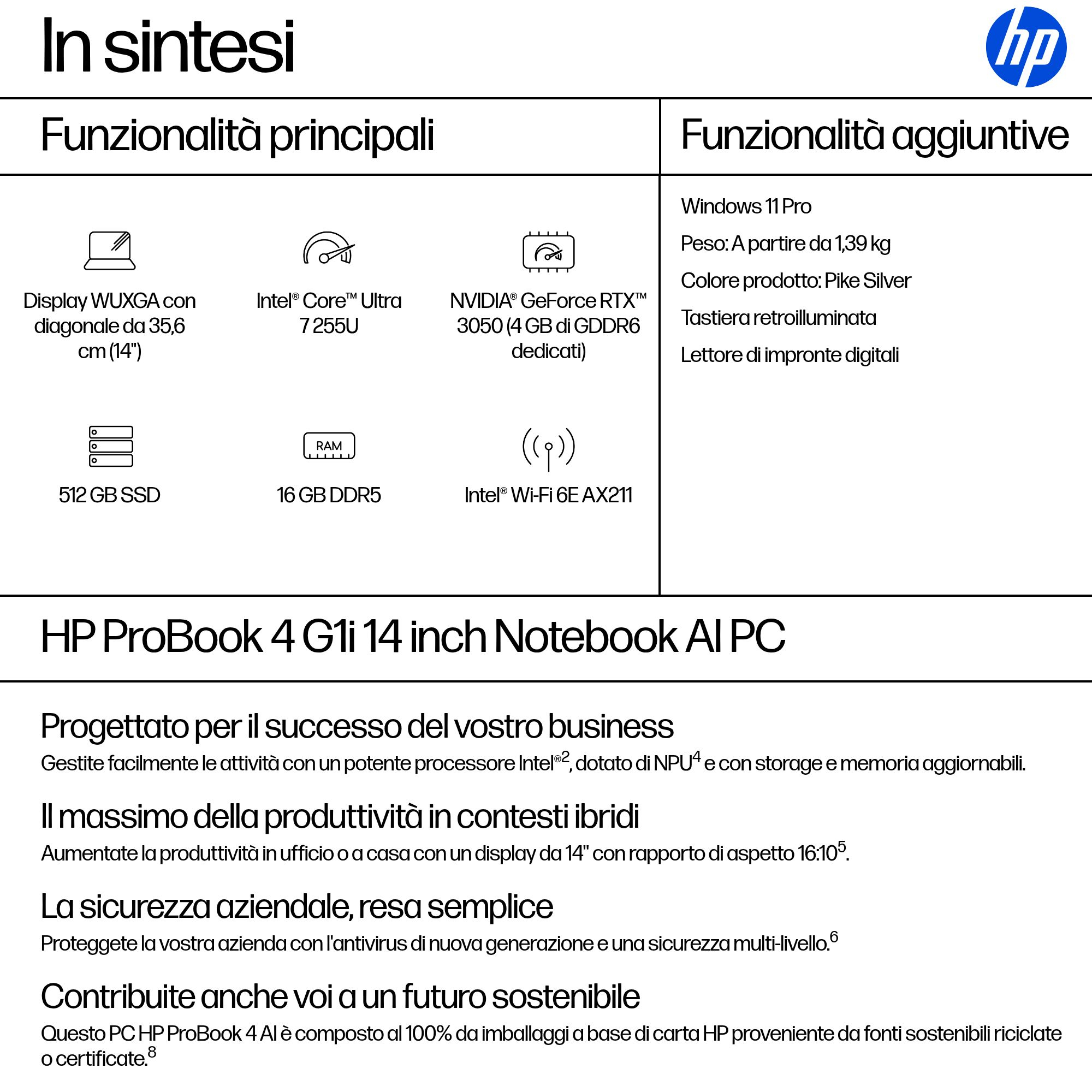 HP ProBook 4 G1i 14 inch Notebook AI PC