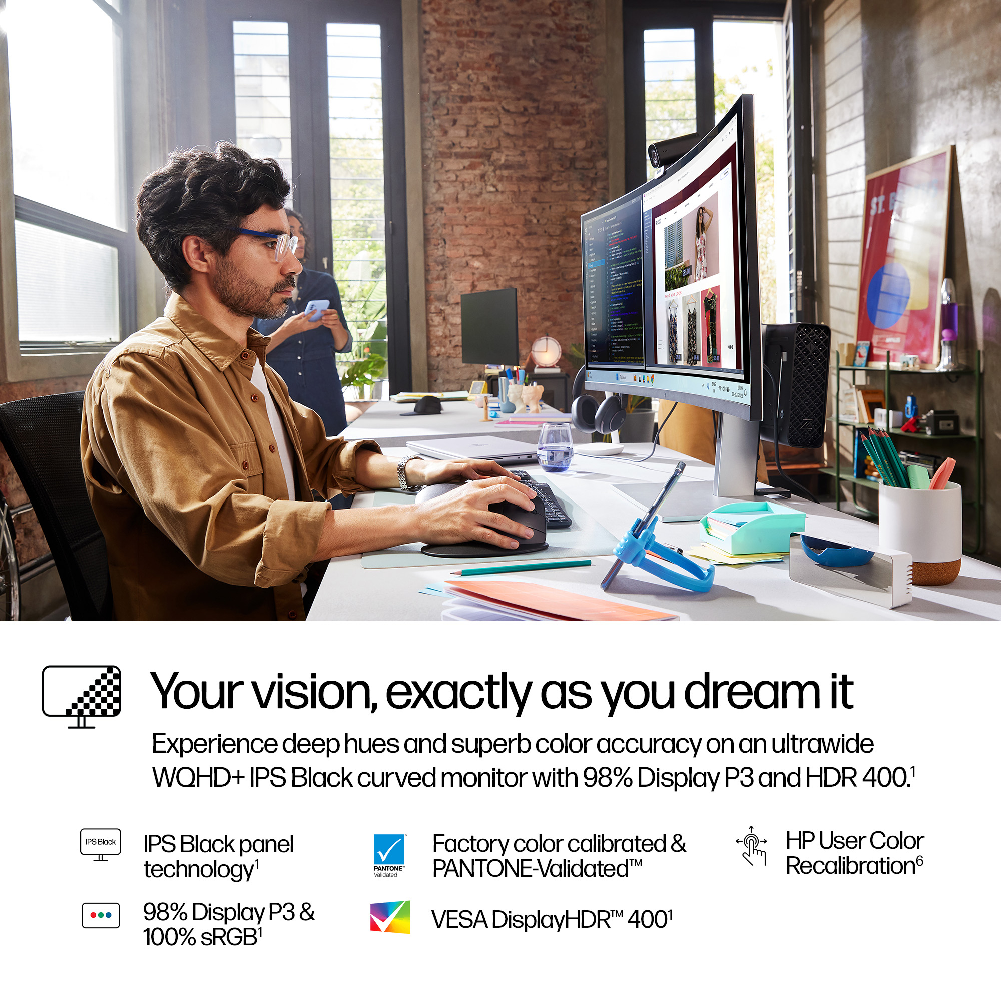 HP Series 7 Pro 37.5 inch WQHD+ Thunderbolt 4 Monitor - 738pu – image 8