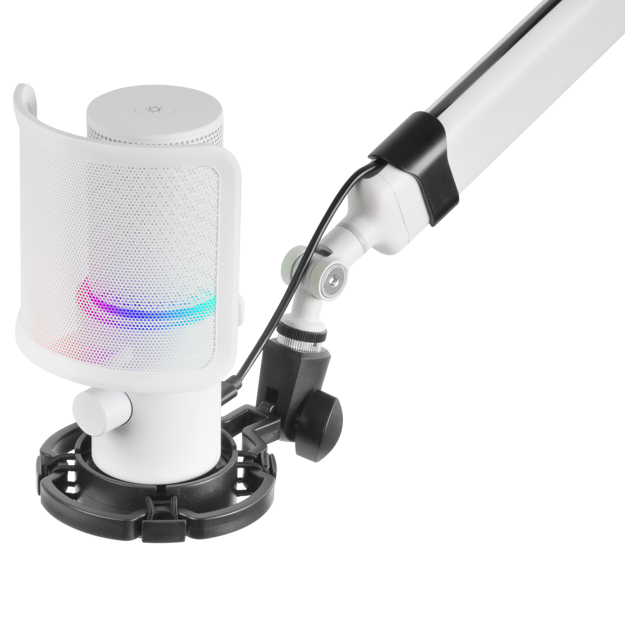 Mars Gaming MMIC-XT, Professional High Definition 192Khz 24-bit Studio Microphone, Omnidirectional Arm, Anti Shock Mount, Pop Filter Metal Mesh, White image 2