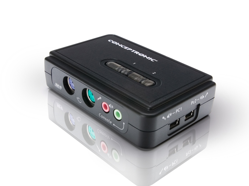 Conceptronic 2-ports PS2 KVM Switch + Audio – image 3