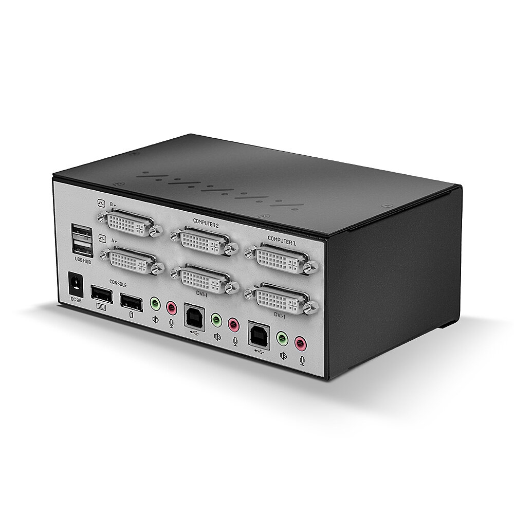 Lindy 2 Port Dual Head Single Link DVI-I KVM Switch Pro with TTU – image 4