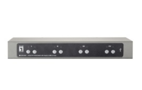 LevelOne 4-Port USB DVI KVM Switch with Audio & USB Hub – image 3