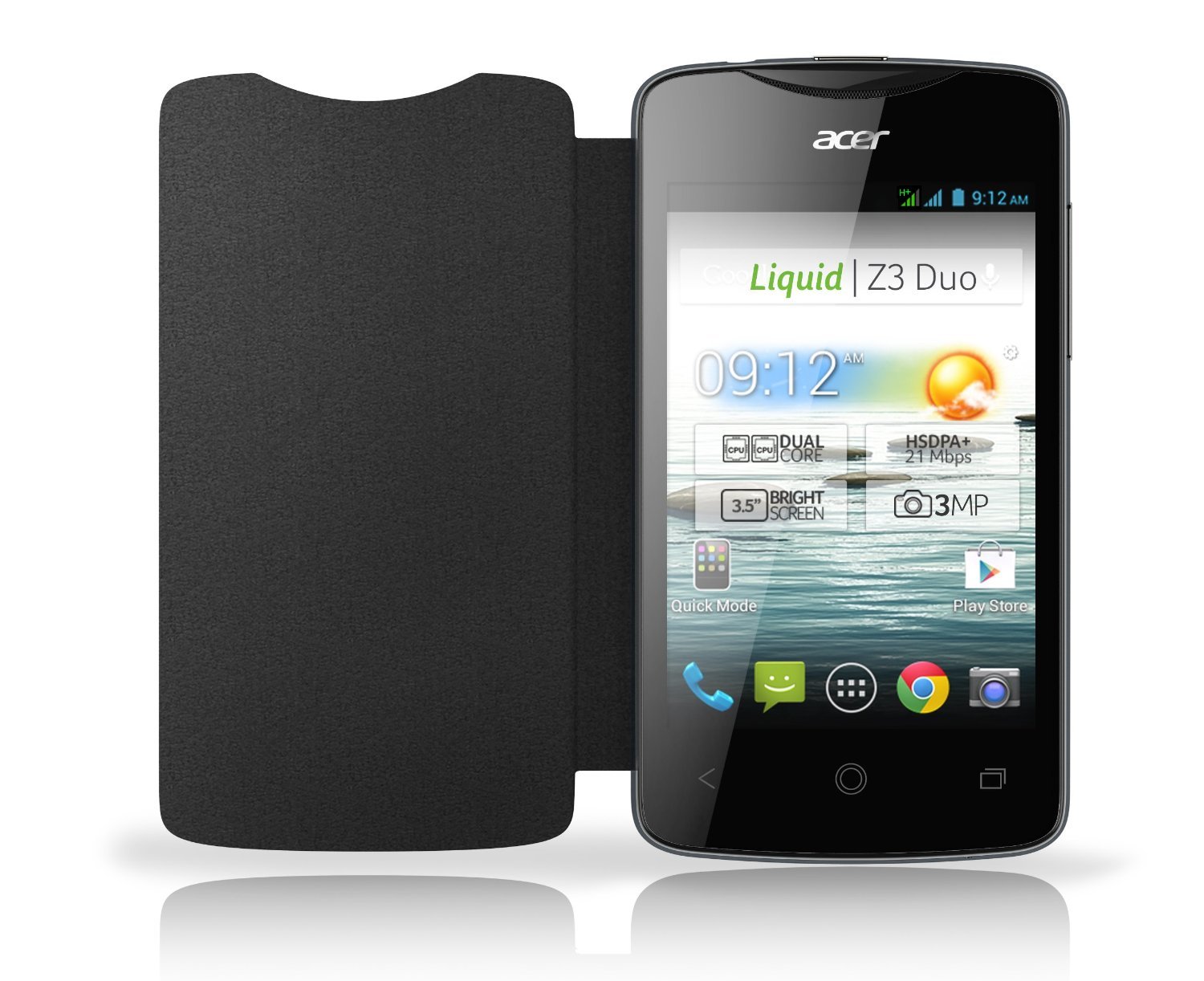 Acer Flip Case Black for Liquid Z3 Duo