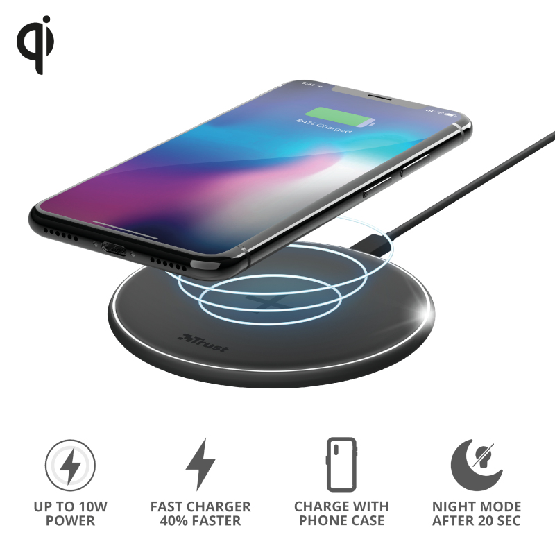 Trust Qylo Smartphone Black USB Wireless charging Fast charging – image 6