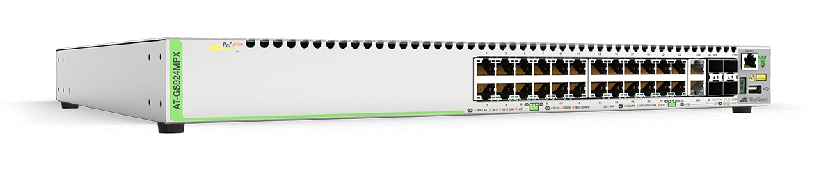 Allied Telesis GS924MPX Managed L3 Gigabit Ethernet (10/100/1000) Power over Ethernet (PoE) Grey – image 2