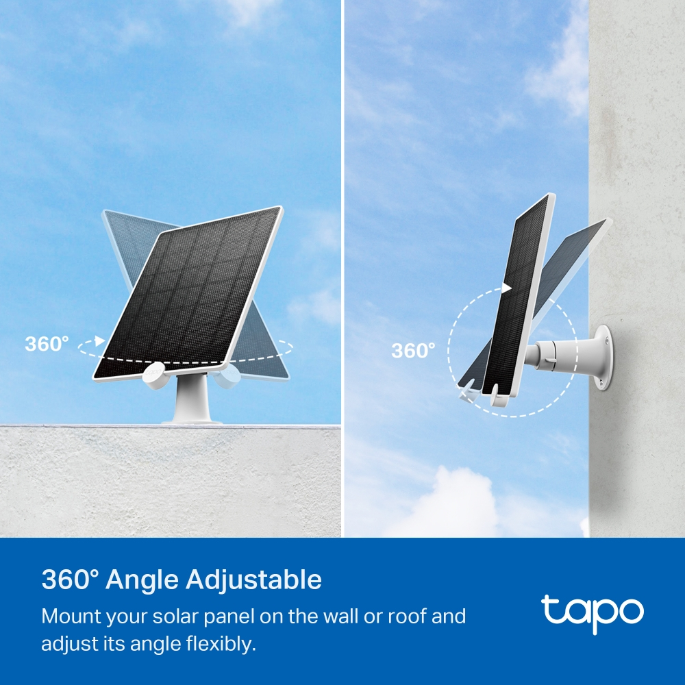 Resim TP-Link Tapo Solar Panel 4.5W, 5.2V Çıkış, IP65, Micro-USB