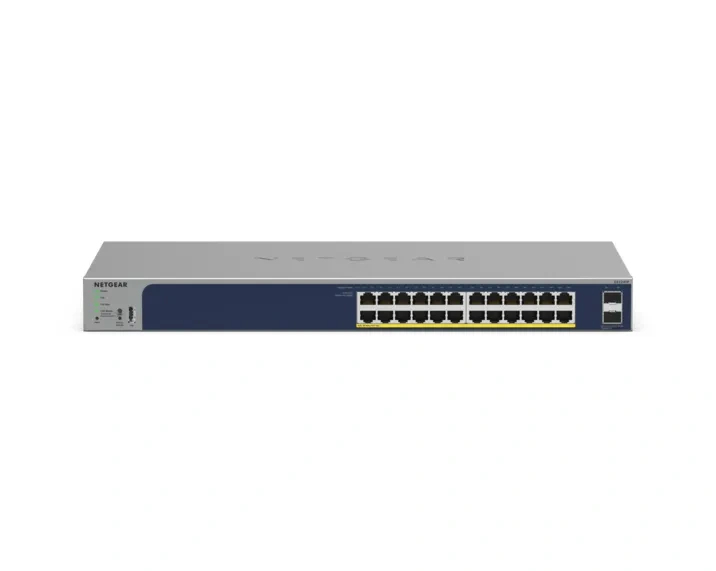 NETGEAR GS724TPv3 Managed L2/L3/L4 Gigabit Ethernet (10/100/1000) Power over Ethernet (PoE) 1U Grey, Blue – image 2